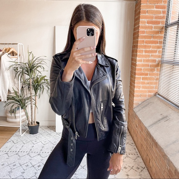 All Saints Jackets & Blazers - Allsaints Balfern Leather Biker Moto Jacket Black
